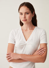 Ovs T-Shirt With V Neck And Knot